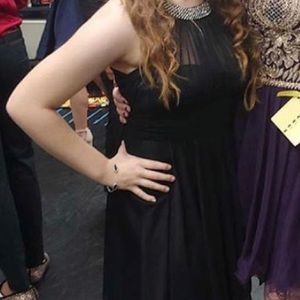 Junior’s Sparkle Halter Dress